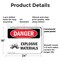 Signmission Explosive Materials Danger Sign, Plastic, 24in W x 18in L, 2PK OS-2PACK-DS-P-1824-L-1210 - alternate 4